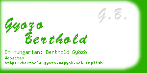 gyozo berthold business card