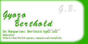 gyozo berthold business card